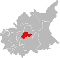Situation of the canton of Digne-les-Bains-2 in the department of Alpes-de-Haute-Provence