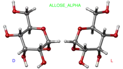 Ball-and-stick model of Alpha-allose (D, L)