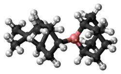 Ball-and-stick model of the alpine borane molecule