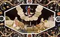 Altar frontal of the central altar: The Madonna of Monte Berico appears to Vincenza Pasini