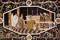 Altar frontal of the central altar: Bishop Bartholomew receives the Holy Thorn from Louis IX of France