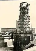 Fig. 3 tower shaft with foundation at the dry-dock of Howaldtswerke in Kiel