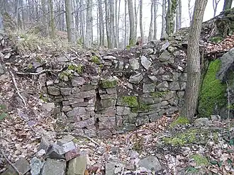 Simply layered remains of the wall