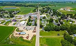 Looking north on Main Street. The western terminus of MN 248 lies in Altura.