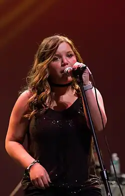 Amanda Ayala performing at the Ridgefield Playhouse