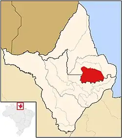 Location of Tartarugalzinho in Amapá