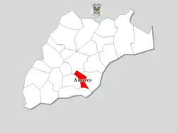 Location of Amares municipality, Braga District, Portugal