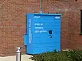An Amazon Hub outside a Premier Inn in Scarborough, North Yorkshire