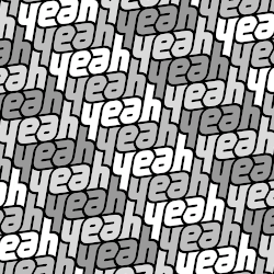 Tessellation built with the natural ambigram "Yeah". By Basile Morin.