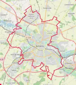 Location of Amiens