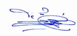 Signature of Aminath Athifa