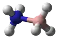 Ball and stick model of ammonia borane