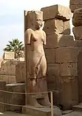 Colossal statue of Amunet, with features of Ankhesenamun, erected by Tutankhamun in Karnak