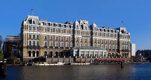 Image 15 InterContinental Amstel Amsterdam Photo credit: Massimo Catarinella The InterContinental Amstel Amsterdam is a five-star hotel in Amsterdam, Netherlands, on the east bank of the river Amstel. It opened in 1867 and was the first Grand Hotel in the country. The hotel underwent significant renovations in 1992 at a cost of 70 million guilders. More selected pictures