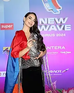 Anahit Hakobyan as the winner of the 'New Wave 2024' competition.