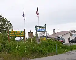 North America's most westerly highway point sign in Anchor Point