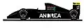 The Andrea Moda S921 with the livery used in 1992 Hungarian Grand Prix