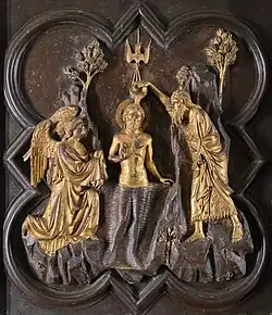 The Baptism of Christ, from Andrea Pisano's south portal of the Baptistery