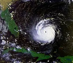 Image 28Hurricane Andrew bearing down on Florida on August 23, 1992 (from Geography of Florida)