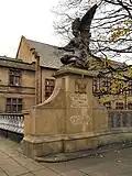 Pedestal with angel and soldier