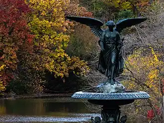 Angel of the Waters (1873) in autumn.