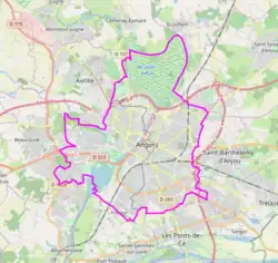 Location of Angers