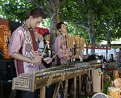 Calung performance in Frankfurt, Germany.