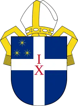Coat of arms of the Anglican Diocese of Christchurch[120][121]