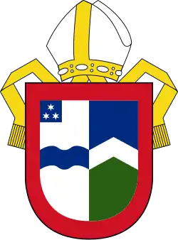 Coat of arms of the Diocese of Waikato and Taranaki[120][121]