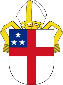 Coat of arms of the Anglican Diocese of Wellington[120][121]
