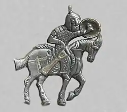 Anikova dish horseman, Semirechye, c. 800 CE design.[17]