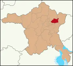 Map showing Akyurt District in Ankara Province