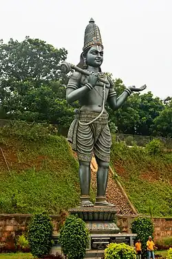 A statue of Annamacharya at Dwaraka Tirumala, in Andhra Pradesh, India