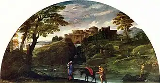 Annibale Carracci, Landscape with the Flight into Egypt (c.&nbsp;1604) 122 × 230 cm