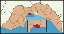 Map showing Muratpaşa District in Antalya Province