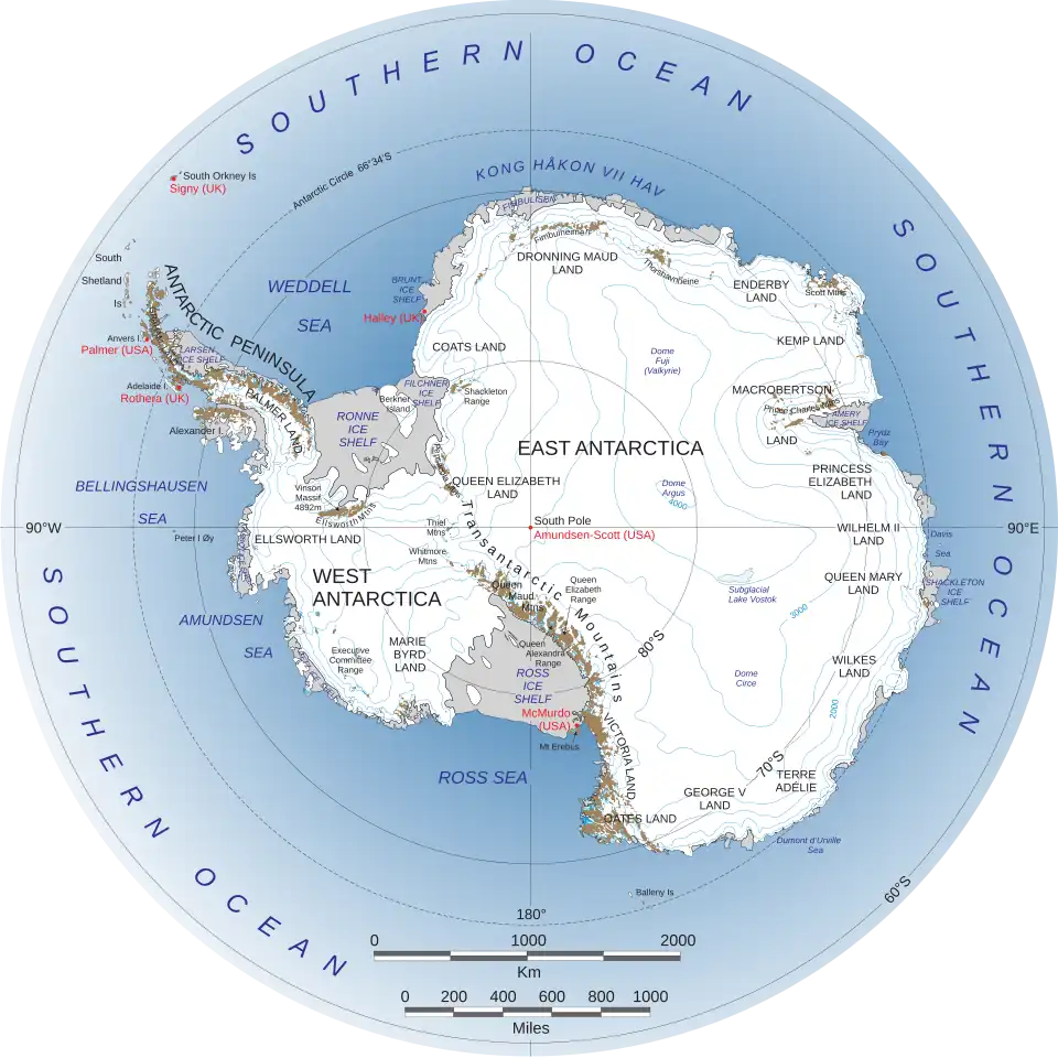 map of Antarctica