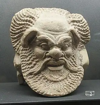 Greek antefix depicting Silenus. Regional Archeological Museum, Gela, Italy