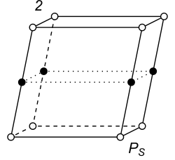Black-white (antisymmetric) 3D Bravais Lattice number 2 (Triclinic system)