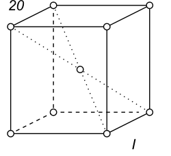 Black-white (antisymmetric) 3D Bravais Lattice number 20 (Orthorhombic system)