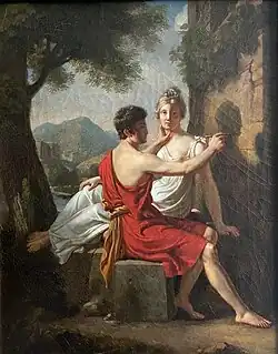 The Origin of Painting by Antoine-Claude Fleury