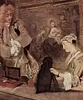 Detail (possibly Claude Glucq and Mme Gersaint)