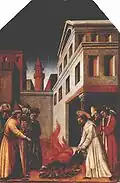 The fire miracle of Saint Peter Martyr by Antonio Vivarini