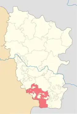 Location of Antratsyt Raion