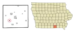 Location of Numa, Iowa