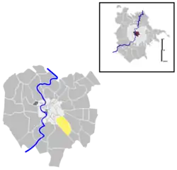 Position of the quartiere within the city of Rome