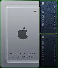 The icon for the Apple M2 ARM-based system on a chip used by Apple in its software, advertising et cetera.