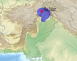 Approximate location of the Apracharajas.