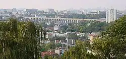 Cachan in the foreground, with the Medici Aqueduct in the background, and Paris beyond