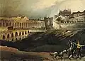 Section of Caños de Carmona and Puerta de Carmona gate in Seville, in a painting of 1856 by Francisco Javier Parcerisa.