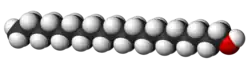 Spacefill model of arachidyl alcohol